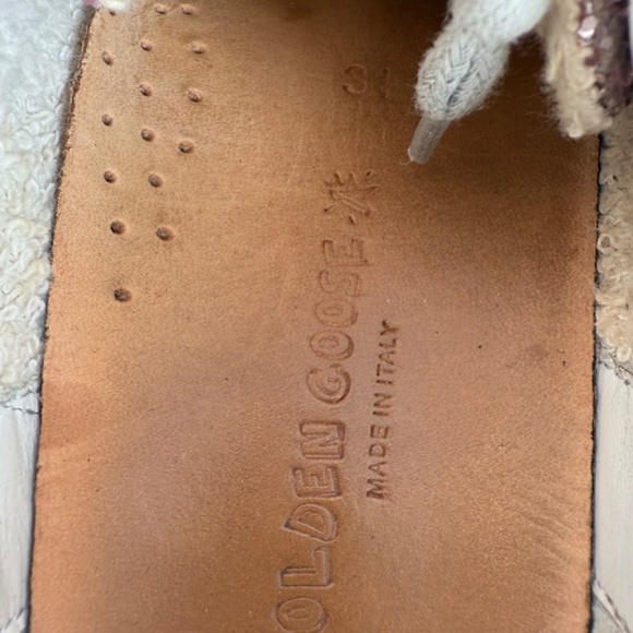 Authentic Kids’ Golden Goose Girls’ Pink Glittered May Sneakers 31, 13 - Picture 9 of 11